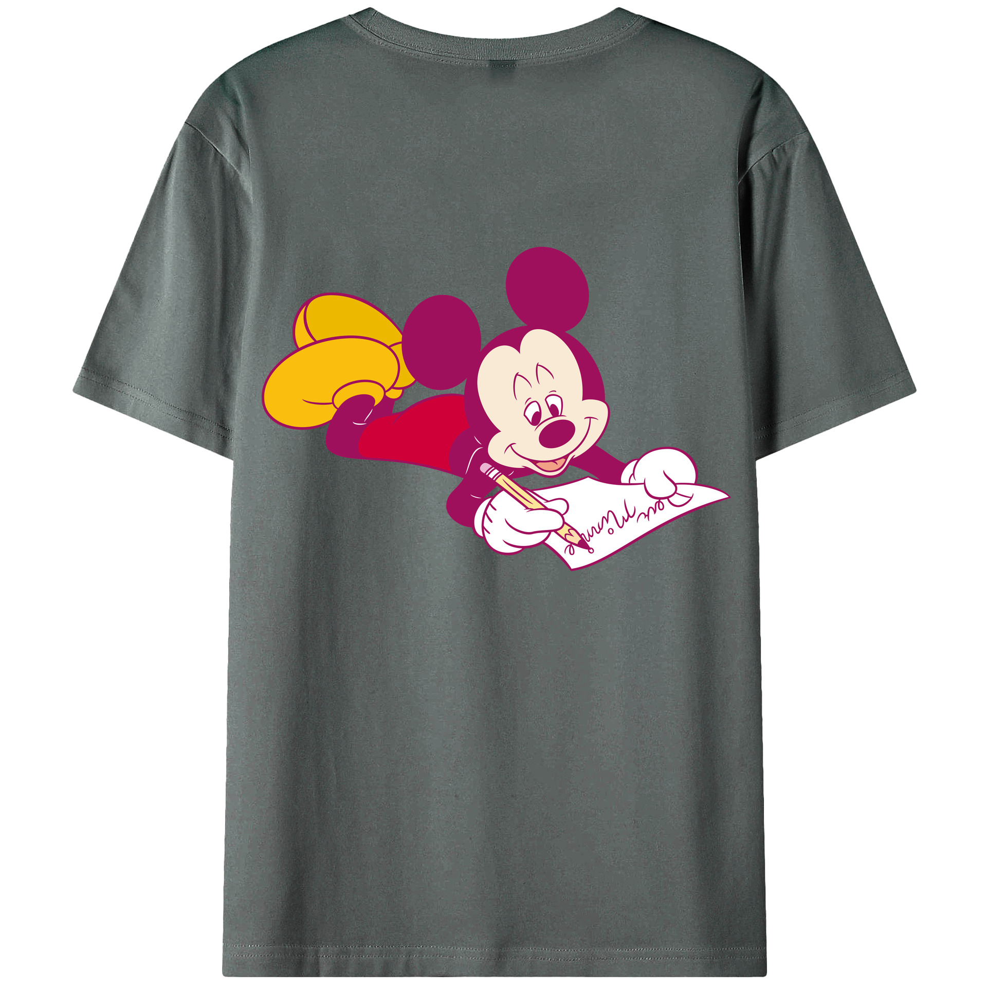 （画像用） ミッキーマウス Mickey Mouse 綿100％半袖Tシャツ（背面プリント）